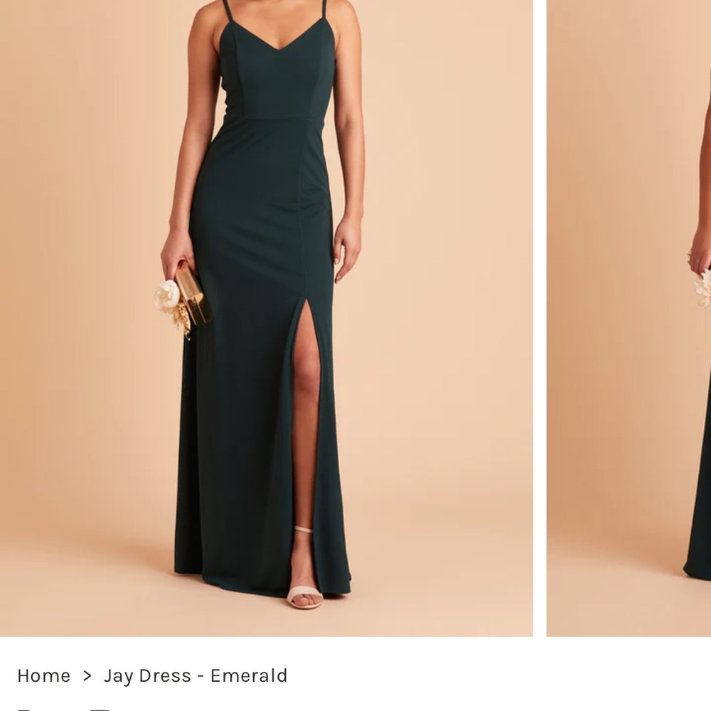 Jay Crepe Emerald Bridesmaid Dress - Birdy Grey